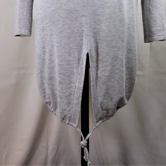 cupcakes & cashmere Grey Haze Viscose Wrap w Tux Tails Cape Wrap Jacket Coat M - Picture 12 of 16